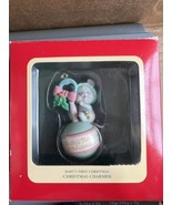 Vtg NEW HEIRLOOM COLLECTION BABY&#39;S FIRST CHRISTMAS Charmer ornament rattle - $13.81