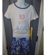 RAE DUNN RED, WHITE &amp; CUTE 2 PC SET SIZE 7 YOUTH NEW - £22.10 GBP