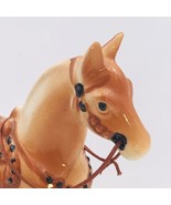 Vintage Saddled Show Horse w/ Rope Rein 4.75&quot; Tall 4.5&quot; x 1.5&quot; Made in J... - $12.19