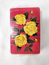 Yellow Roses Playing Cards with 1940’s US Treasury Tax Stamp A.P.C. Co - £10.96 GBP