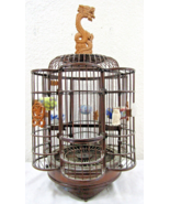 Antique Chinese Birdcage with Porcelain Waterpots, circa 1850&#39;s - €344,14 EUR