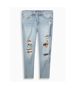 Torrid High-Rise Straight Vintage Stretch Mid-Rise Sequin Backed Jeans 1... - $108.04 CAD