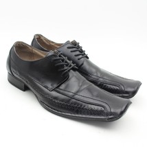 Giorgio Brutini Mens Black Leather Square Toe Lace-up Dress Shoes Sz 11 M - £27.23 GBP
