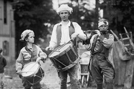 Three Boys March with Instruments on the 4th of July Celebration - Art Print - £17.43 GBP+