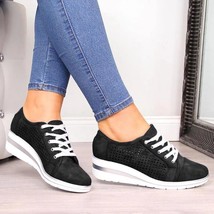 Women Casual Flats Shoes Female Hollow Breathable Mesh Summer Women&#39;s Sneakers F - £21.92 GBP