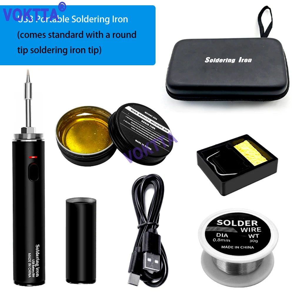 Dless electric soldering iron three working temperature wwitches silicone pad 510 blade thumb200