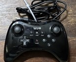 Nintendo Wii U Official OEM Black Wireless Pro Controller w/ Charging Cord! - $32.71
