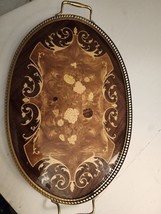 Vintage Marquetry Halian Oval Tray - £41.14 GBP
