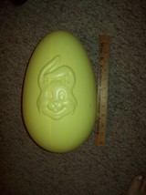 GENERAL FOAM YELLOW BLOW MOLD YARD EGG RABBIT EASTER HOLIDAY DECORATION 14&quot; - $15.00