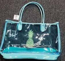 DEI Brand ~ Pineapple ~ 13&quot; x 18&quot; ~ See Through ~ Turquoise Colored ~ To... - £20.92 GBP