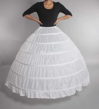 Crinoline 6 Hoops Wedding Petticoat for Ball Gown Princess Dresses - $49.00