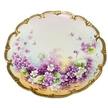 Antique Vienna Austria Hand Painted Porcelain Plate Signed Gold Scallope... - £117.15 GBP