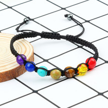 7 Chakra Healing Beaded Bracelet Reiki Prayer Balance Beads Bracelet Handmade Br - £8.55 GBP