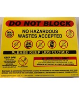 (Lot Of 10) Do Not Block Dumpster Sign Decal Hazard Waste Caution Public... - $433.83 MXN