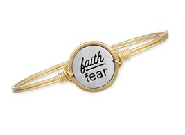 Faith Over Fear Bangle Bracelet For Women Made - £117.09 GBP