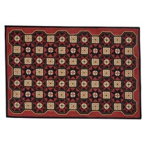 Primitive Farmhouse Folk Star Handcrafted Hooked Area Rug 4 x 6 By Park Designs - £240.50 GBP