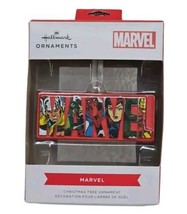 Hallmark MARVEL COMICS LOGO - Avengers Superheroes Christmas Tree Orname... - £7.84 GBP
