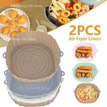 Air Fryer Silicone Tray - Reusable Baking Tool for Pizza and Fried Chick... - £9.18 GBP