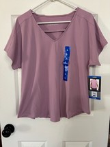 Tranquility by Colorado Clothing Womens V-Neck Shirt Short Sleeve Sky Purple L - £5.87 GBP