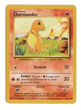 Charmander 46/102 1999 Base Set Non-Holo English Pokémon Card WOTC - £3.18 GBP