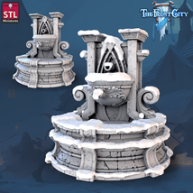 3D Printed STL Miniatures The Frost City Fountain 28 - 32mm War Gaming D&amp;D - £9.54 GBP+