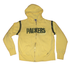 NFL Yellow GREEN BAY PACKERS Hooded Sweatshirt Woman Size M Reebok - $19.78