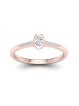 10K Rose Gold 1/5Ct TDW Diamond Classic Engagement Ring - £265.96 GBP