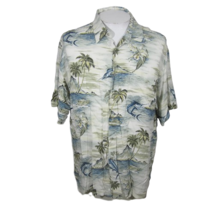 Campia Moda Men Hawaiian camp shirt p2p 24 XL aloha luau tropical fishing rayon - £15.61 GBP