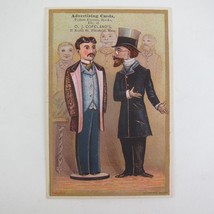 Victorian Trade Card Clothing Tailor Clerk Customer Gentlemen OJ Copelands MA - £11.79 GBP