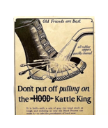 1922 Hood Kattle King Boots XL Advertisement Footwear 12.5 x 4.75" - €17,04 EUR