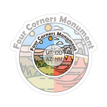 3pcs Four Corners Monument Sticker Vintage Stickers Mountain Stickers Nature Sti - £18.19 GBP