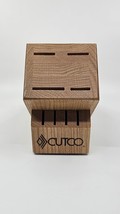 Cutco Wood 8 Slot Knife Block Honey Oak Made in USA - $14.84