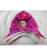 Disney Frozen Anna Elsa Girl Pink Earflap Winter Hat Cap knit w fleece l... - €5,05 EUR