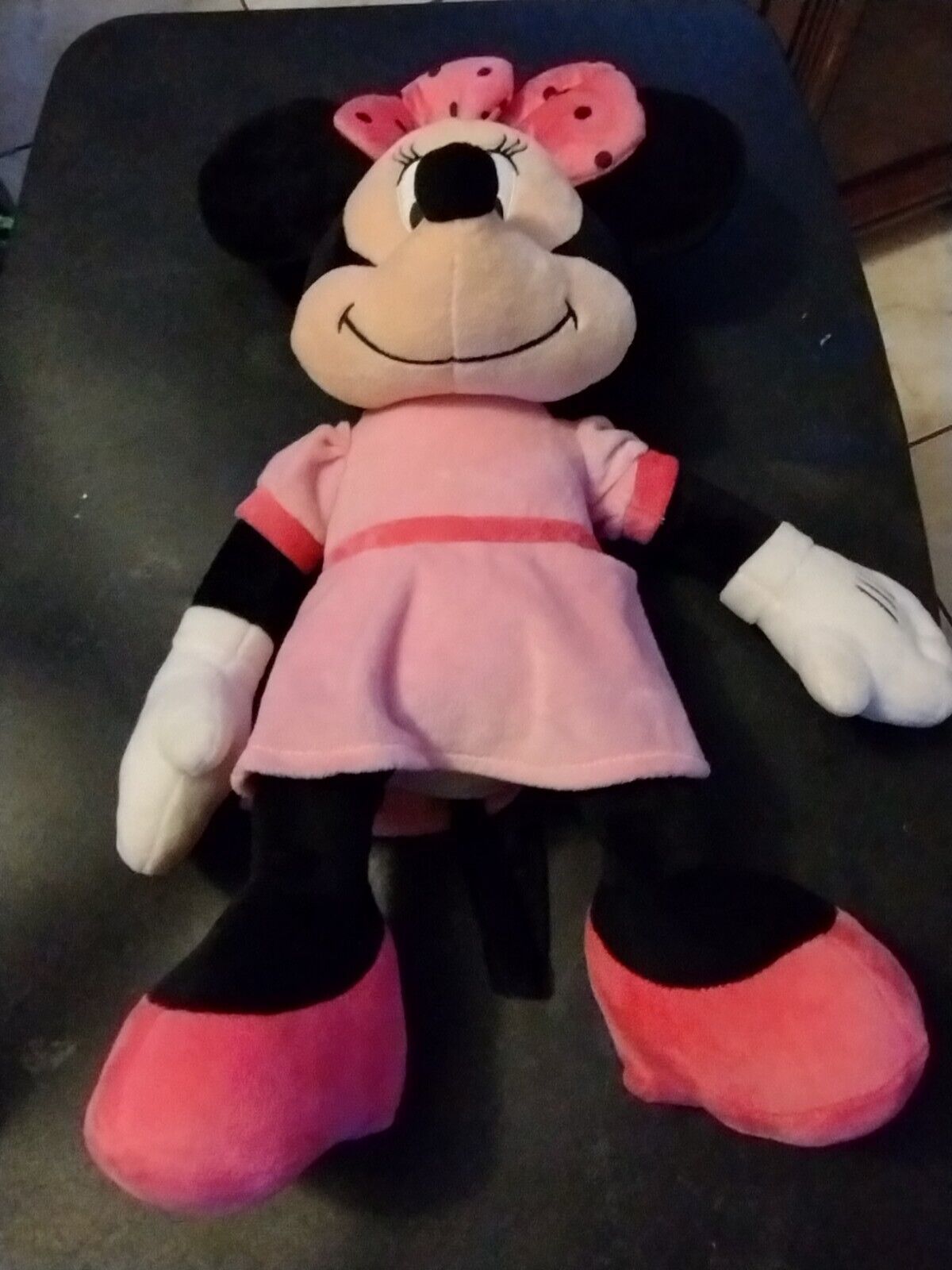 Primary image for Minnie Mouse Pink Dress plush Kohl's Cares for kids Toy 22" RARR Black Polka Dot