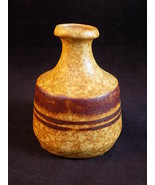CLAY VASE  HAND MADE 4&quot; Tall Hand Turned Spalted Glazing w/ 3 stripes br... - $5.65 CAD