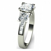 2ct Princess Simulated Diamond Bridal Engagement Ring 14k White Gold Plated - £57.68 GBP