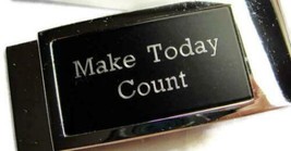 Money Clip Make Today Count Wallet Credit Card Cash ID Holder Silver Ton... - £27.16 GBP