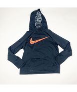 Nike Boys Hoodie Dri-Fit Black Orange Logo XL Long Sleeve Front Pocket P... - €8,16 EUR