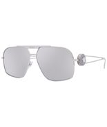Versace VE2269 10006G Sunglasses Silver Frame Light Grey Mirror Silver 62mm - $199.99