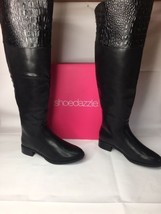 Shoedazzle Womens Knee High Boots Bren Fauz Leather ZIp Up Back NEW Size 6.5 - £27.55 GBP