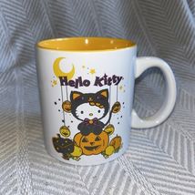 Sanrio Hello Kitty Halloween Black Cat Orange Pumpkins Moon Mug 20 oz. - $12.86