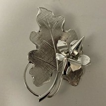 Carl Art Signed 925 Sterling Silver Vintage Autumn Leaf Brooch Pin - £19.74 GBP
