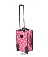 Rockland 2-Piece Luggage Set Pink And White Polka Dot On Wheels Expandin... - £44.71 GBP