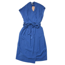 NWT MM. Lafleur The Hailey in Cerulean Blue Soft Wave Wrap Waist Dress 12 - £77.87 GBP