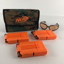 Nerf N-Strike Ammo Bag Kit Camo Dart Clips Soft Darts w Glasses 2009 Hasbro Toy - $34.60
