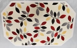 Set of 2 Same Kitchen Vinyl Non Clear Placemats (18&quot; x 12&quot;) COLORFUL LEAVES, BH - £9.47 GBP