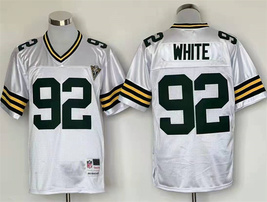 Men's Reggie White #92 Stitched Jersey White Green - $45.00