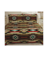 Aztec Bedspread Southwestern   Desert Tribal Quilted Bedspread 3-PC Set ... - £65.21 GBP+