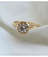 1.5 CT Round Cut Diamond Engagement Ring Solitaire Bezel Set Bridal Ring... - £117.35 GBP