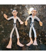 Lot 2 1970s Bendable Figures Vintage Toy Kung Fu Master Karate Fighter 5&quot; - $666.65 MXN